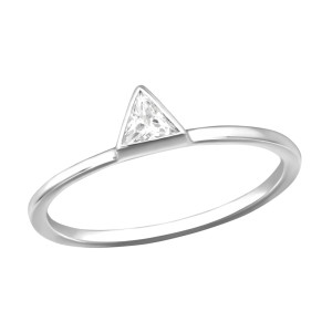 Inel din argint solitaire cu zirconiu in forma de triunghi model DiAmanti DIA30554 (Argint 925‰ 1 g.)